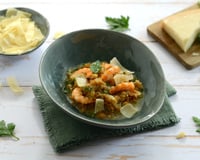 Risotto de petit épeautre aux crevettes