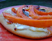 Pizza potimarron et pancetta