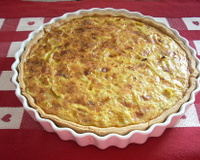 Tarte aux poireaux et à la fourme d'Ambert