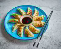 Gyozas aux crevettes et chou chinois