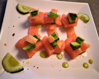 Saumon au wasabi et yuzu