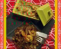 Curry de crevette au lait de coco et choux chinois sauté au soja