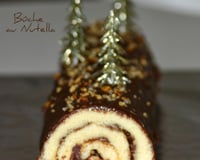 Bûche au nutella et à la mousse d'orange