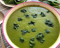 Velouté de pois cassés et épinards