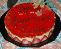 Entremets fraises et framboises