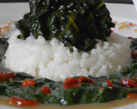 Sauce d'epinard avec riz