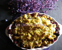 Crumble de Noël aux pommes et aux cranberries