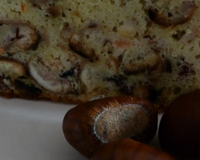 Cake aux châtaignes et saumon fumé