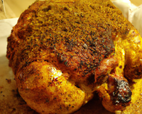 Chapon en croûte de pain d'épices