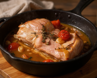 Poitrine de porc en cocotte