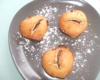 Muffins nature avec un coeur nutella