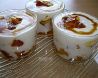 Verrines Pommes caramélisées et fromage blanc