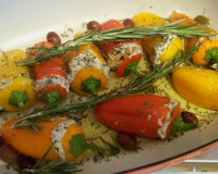 Mini-poivrons farcis aux blettes à la niçoise