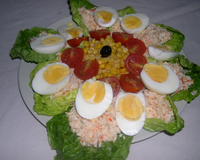 Assiette composée surimi