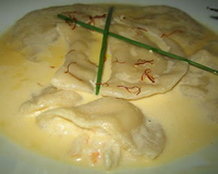 Ravioles de scampis à la crème