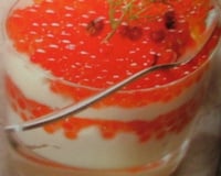 Verrines de mousse de roquefort