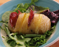 Pommes de terre au four à la viande de grisons et Tomme de Jura