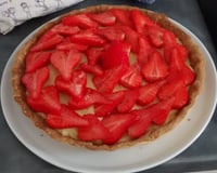 Tarte aux fraises traditionnelle à la crème pâtissière