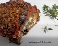 Un gratin à base d'aubergine, un légume que j'adore associé au fromage de chèvre frais et surmonté d'une chapelure faite avec du pain…