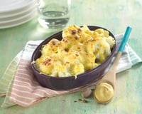 Gratin de chou-fleur à la moutarde