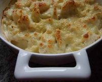 Gratin de chou-fleur et ses dés de jambons