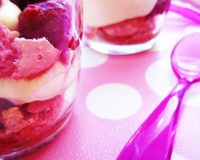 Tiramisu en verrines, aux framboises, très facile à réaliser.