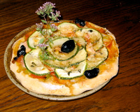 Pizza fleur à la courgette