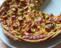 Tarte à la rhubarbe aux amandes effilées