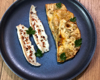 Céleri-rave rôti au miel et graines de fenouil, sole à la poudre de chorizo