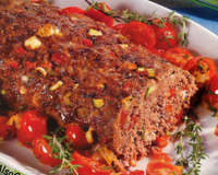 Pain de viande grec aux poivrons