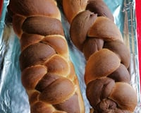 Brioche tressée bicolore