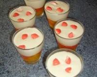 Une compotée de nectarines surmontée d'un onctueuse mousse mascarpone.