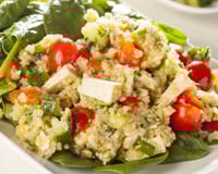 Salade de quinoa, tofu et courgette
