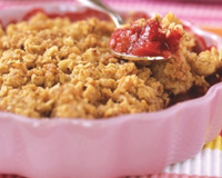 Crumble fraises rhubarbe