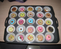 Donuts colorés aux flocons de pommes de terre
