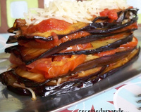 Mille feuilles d'aubergine au cumin