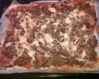 Pizza rapide à la viande hachée.