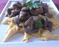 Pâtes complètes aux pleurotes