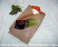 Faites la pâte à galette et préparer les tomates confites.
