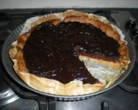 Tarte chocolat et  noix de coco