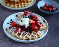 Croffle fraises et chantilly