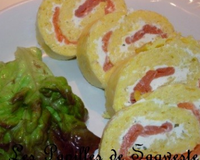 Roulé de pommes de terre au saumon fumé et boursin