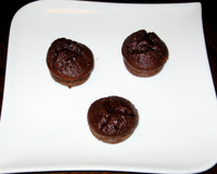 Petits cakes au chocolat, à la farine de châtaigne et purée de butternut.