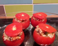 Tomates farcies au Quinoa et Lentilles