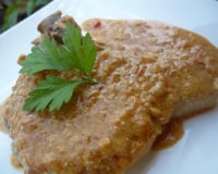 Côtes de porc au curry et lait de coco