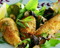 Filets de lapin en chapelure de noisettes