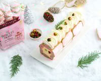 Bûche glacée à la fleur d'oranger et noisettes caramélisées