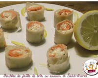 Bouchées saumon et st-Moret en feuille de brick
