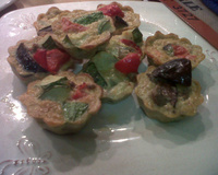 Flans de ratatouille au basilic