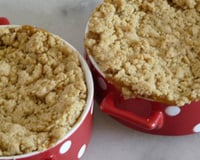 Crumble pomme amandes et compote